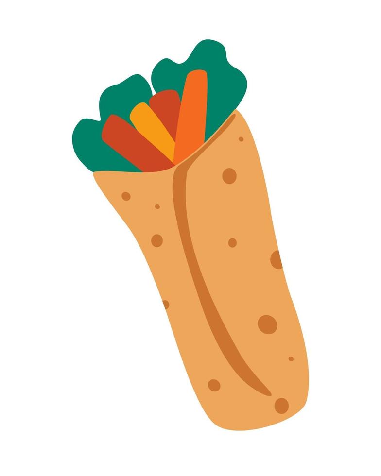 shoarma sandwich Döner kebab illustratie vector