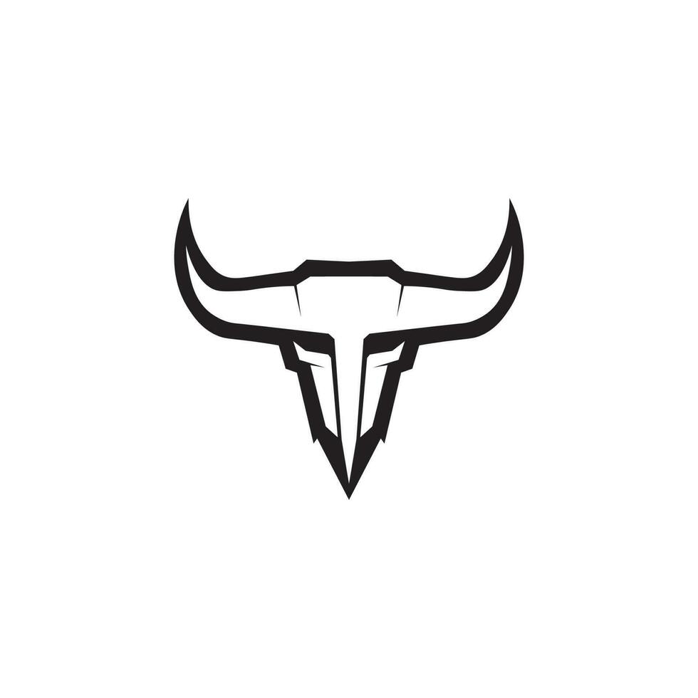 stier hoorn en buffel logo en symbolen sjabloon pictogrammen app vector