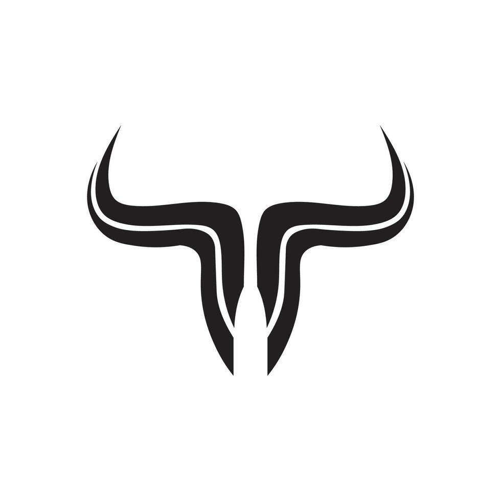 stier hoorn en buffel logo en symbolen sjabloon pictogrammen app vector