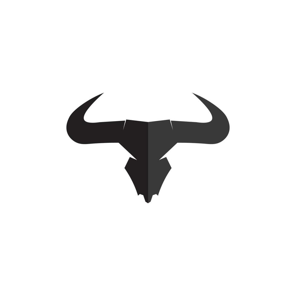 stier hoorn en buffel logo en symbolen sjabloon pictogrammen app vector