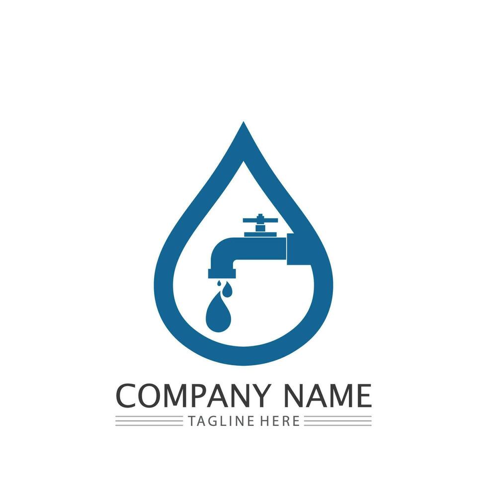 waterdruppel logo sjabloon vector