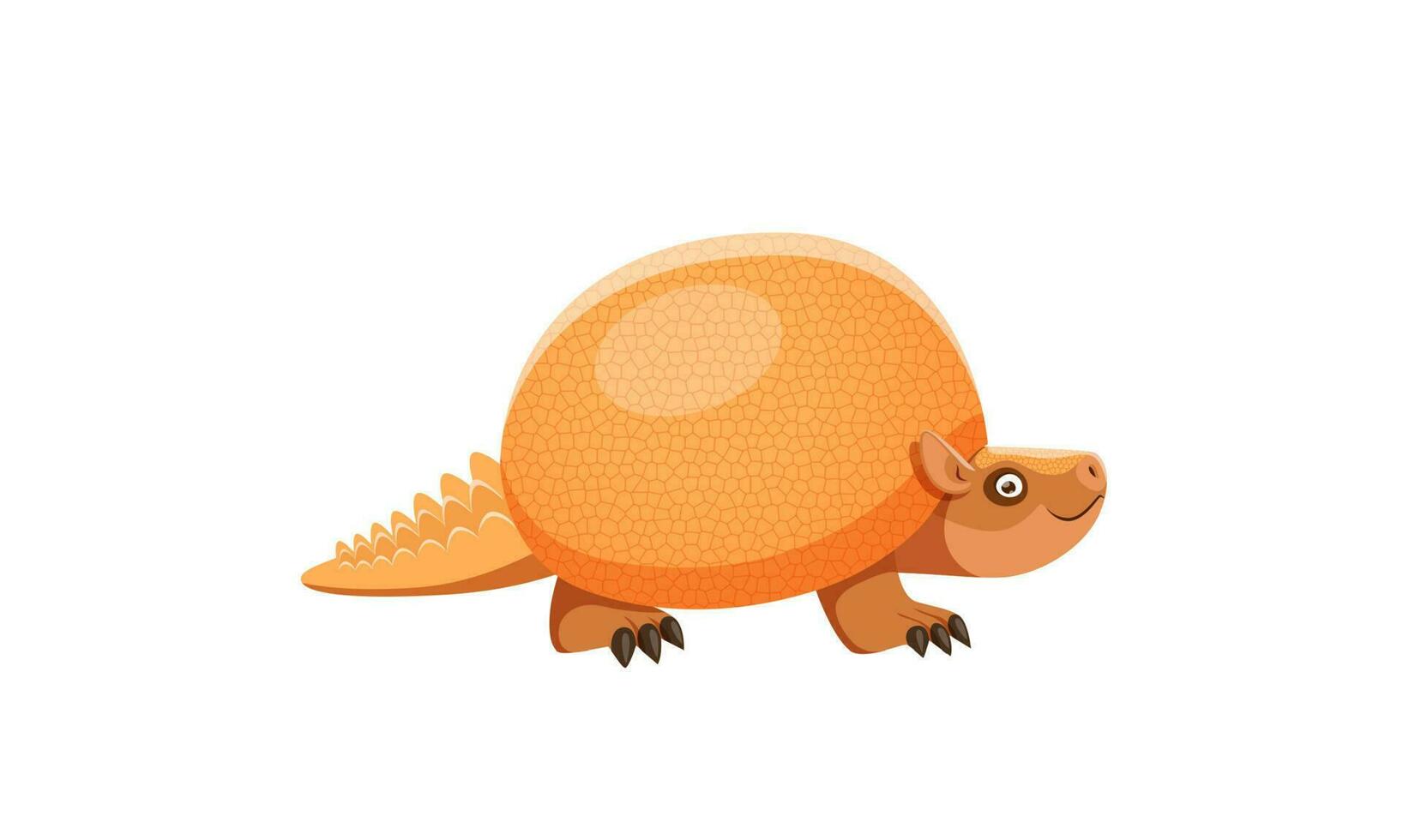 tekenfilm glyptodon dinosaurus schattig geïsoleerd karakter vector