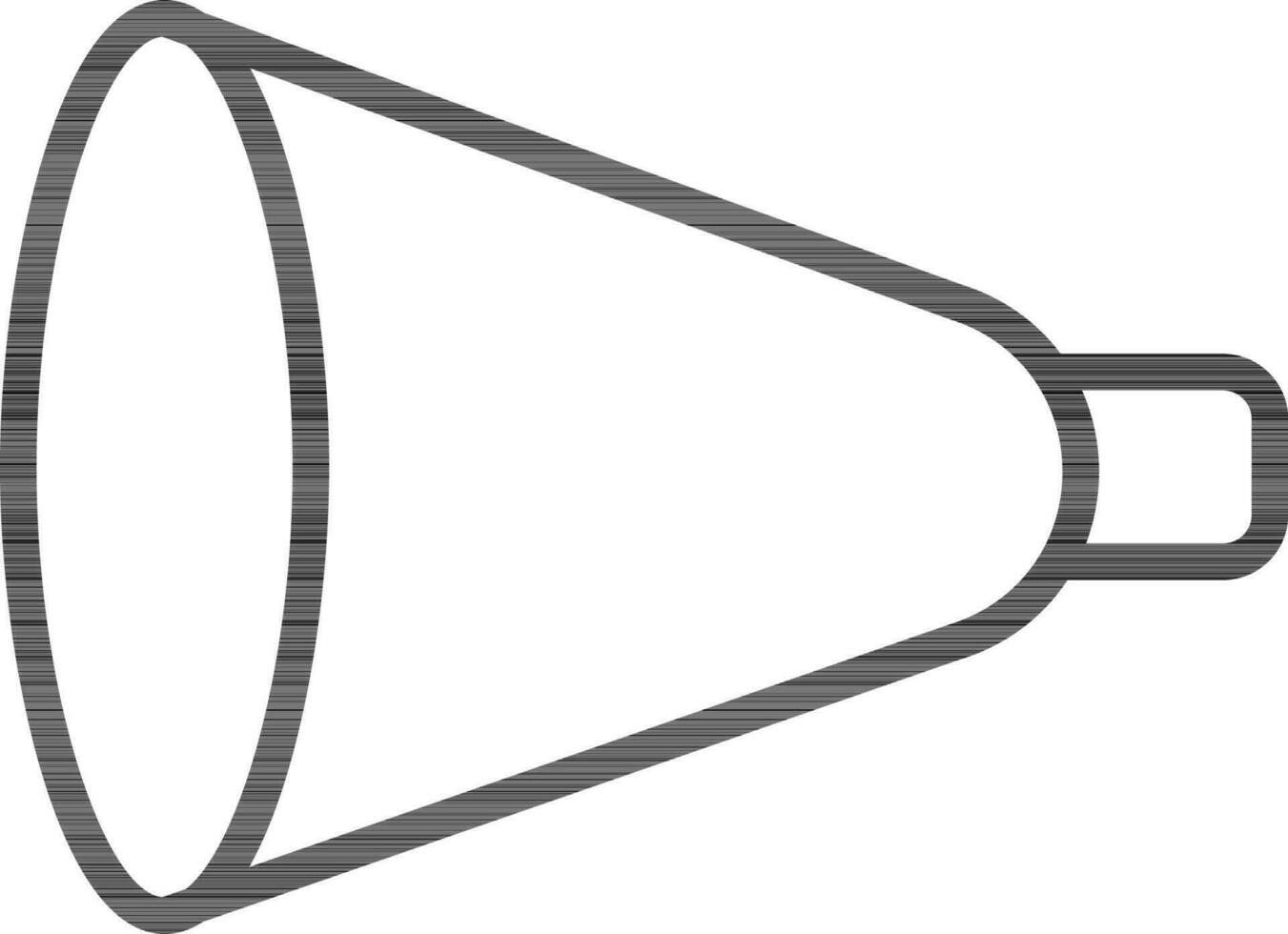 megafoon icoon of symbool in dun lijn kunst. vector