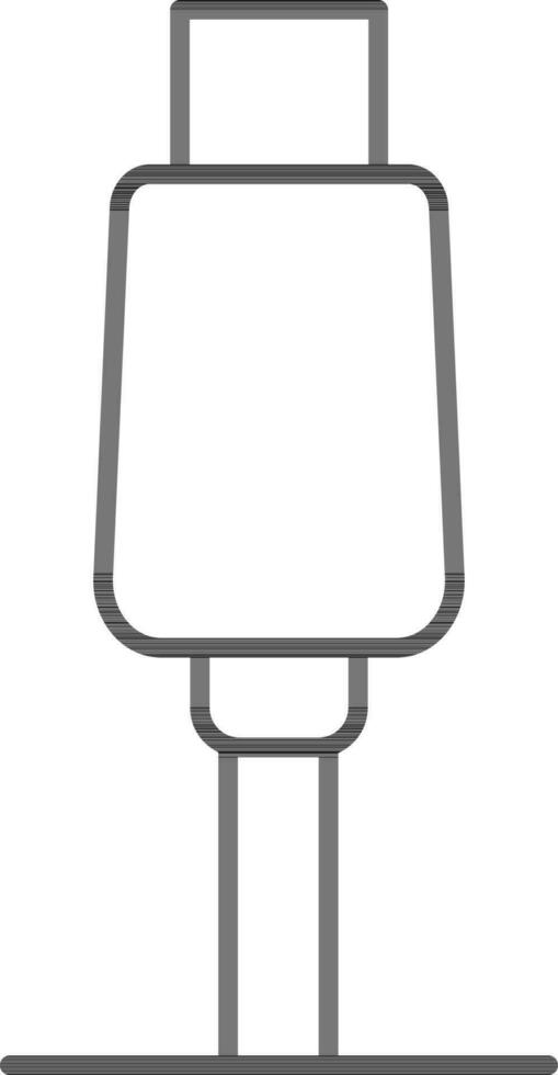 lijn kunst illustratie van USB kabel icoon. vector