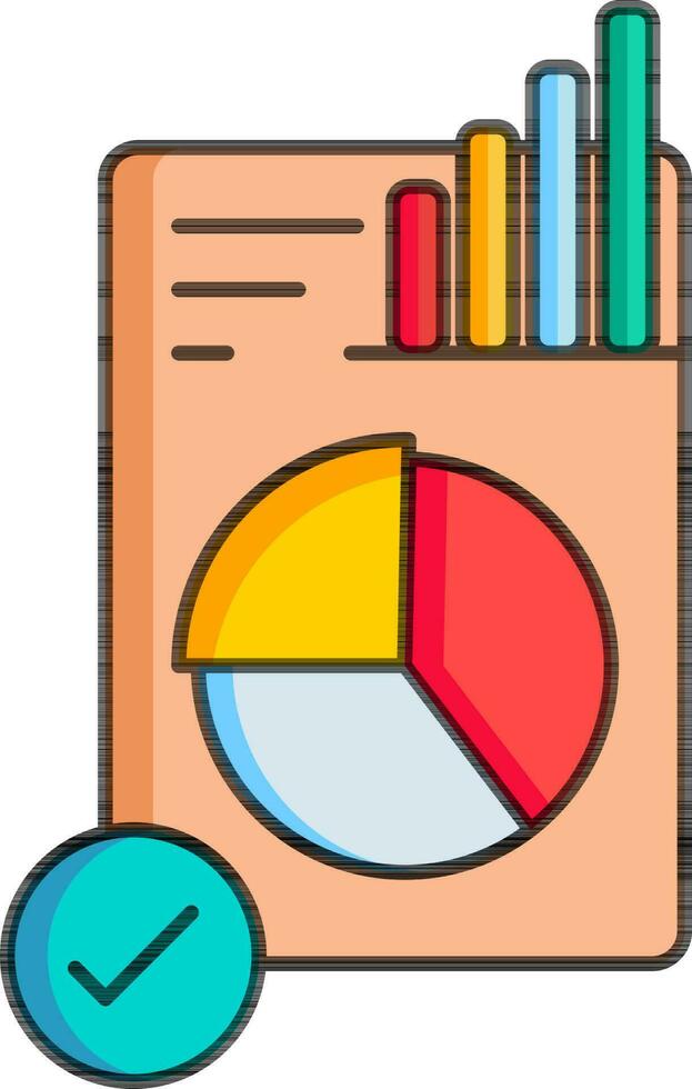 vector illustratie van controleren financieel infographic document papier icoon.