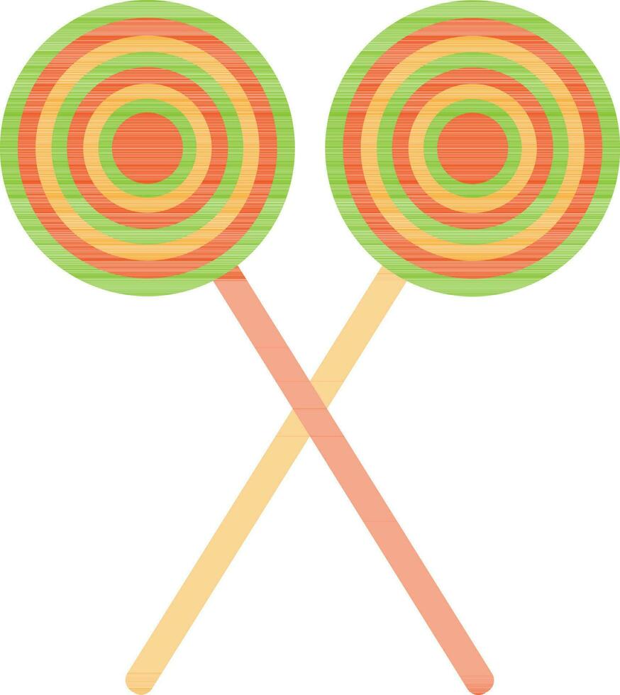 lolipop snoep in vlak stijl. vector