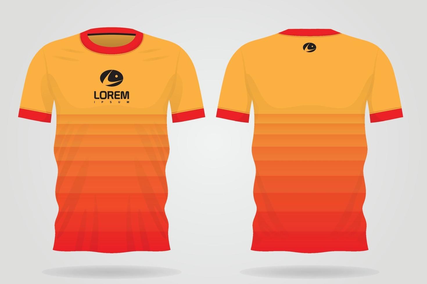 sportshirt temporange laat voor teamuniformen en voetbalt-shirtontwerp vector