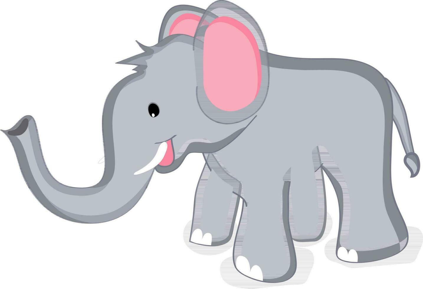 schattig olifant tekenfilm. vector