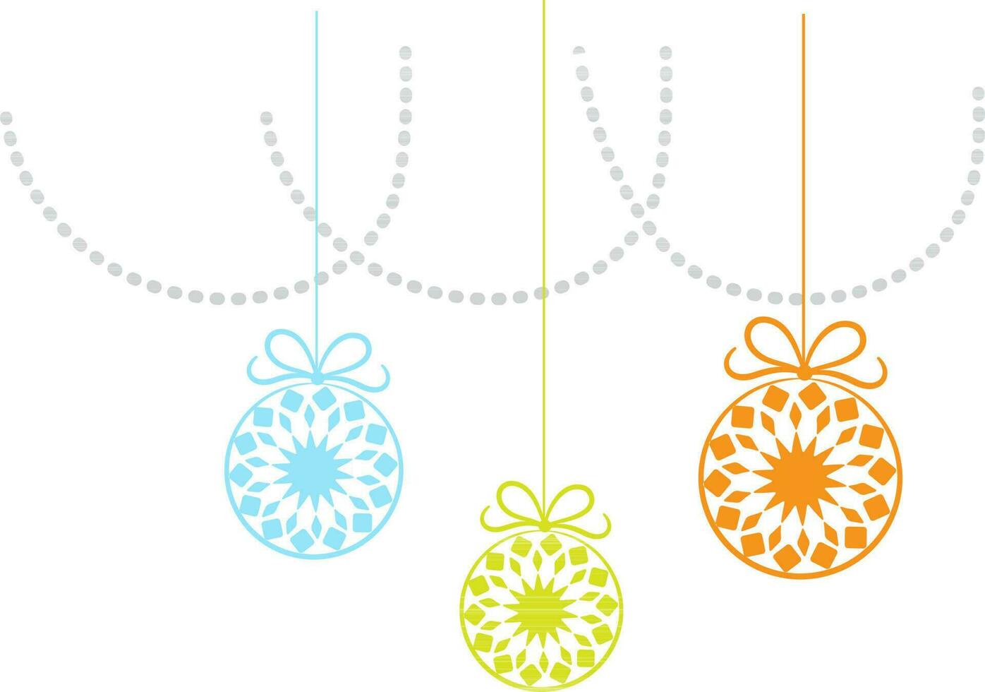 vlak illustratie van kleurrijk Kerstmis ballen. vector