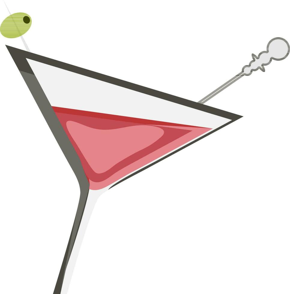 illustratie van cocktail glas. vector