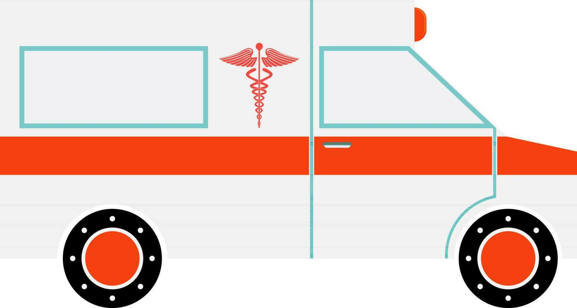 vlak illustratie van een ambulance. vector