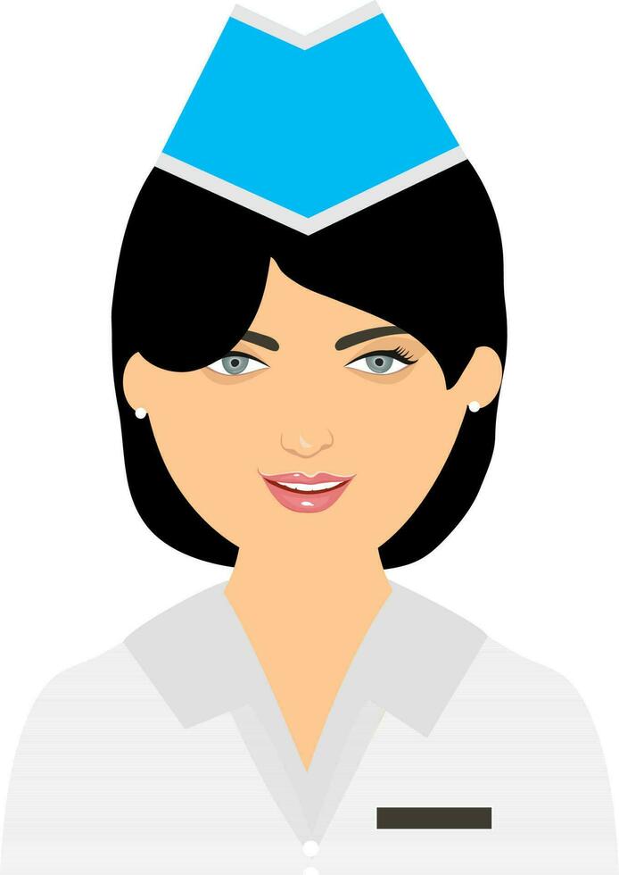 mooi glimlachen verpleegster karakter. vector