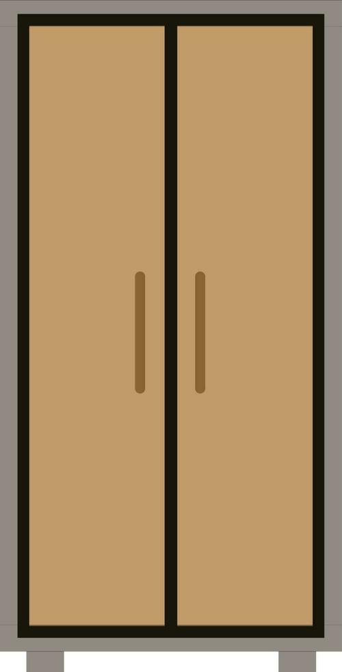 illustratie van een Gesloten garderobe. vector