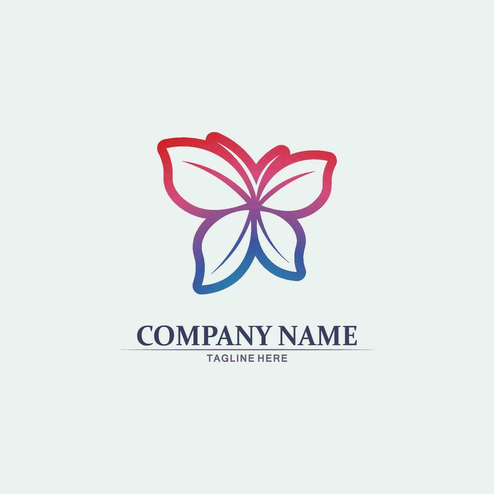 vector vlinder conceptueel eenvoudig, kleurrijk pictogram. logo. vector illustratie