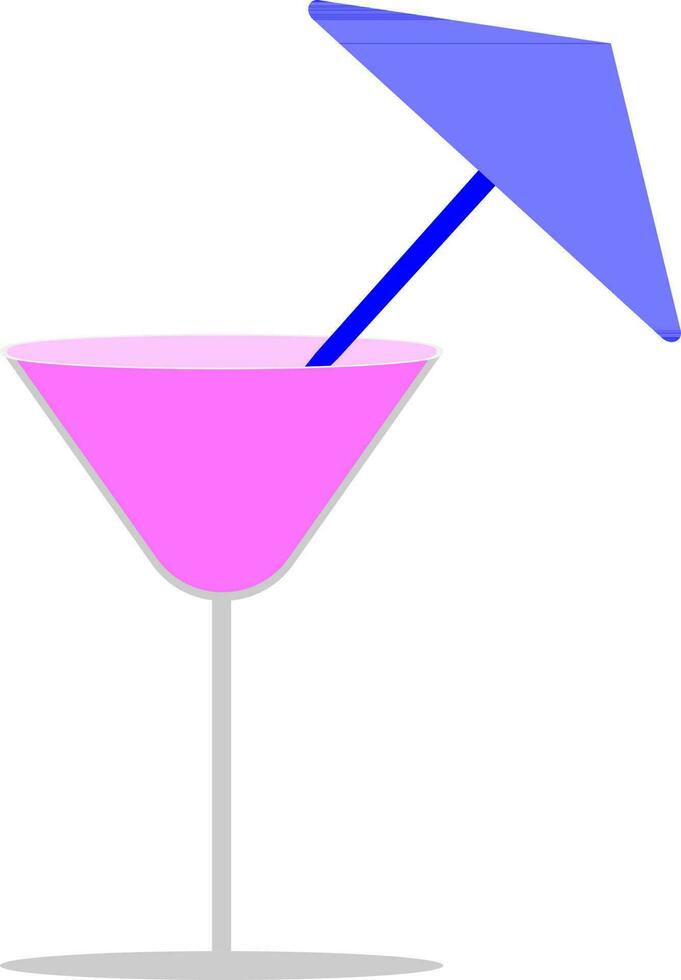 paraplu versierd Aan cocktail glas. vector