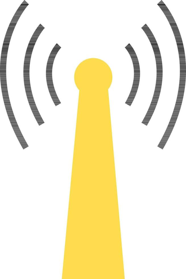 geel antenne Aan wit achtergrond. vector