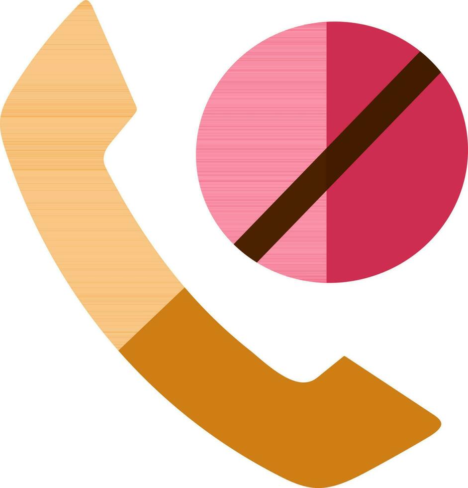 telefoontje afgekeurd icoon Aan wit achtergrond. vector