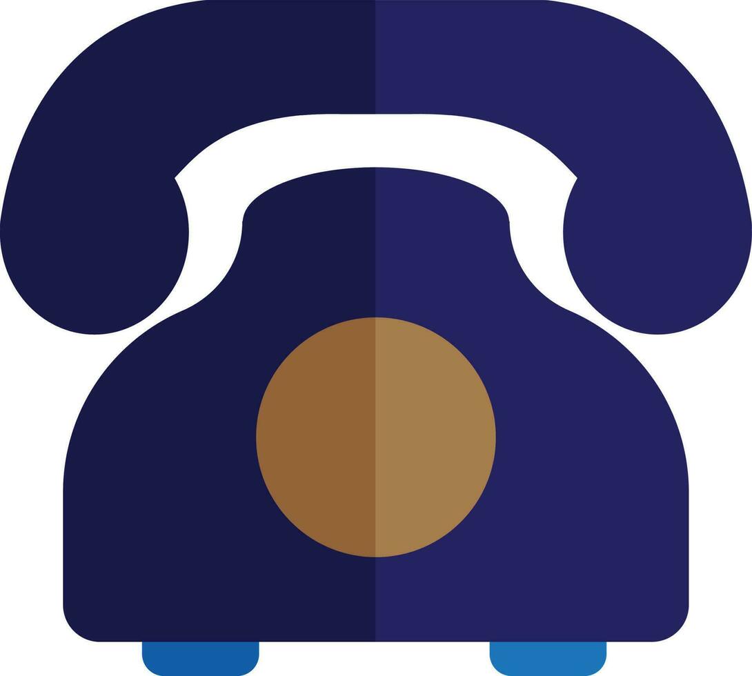 blauw retro stijl telefoon. vector