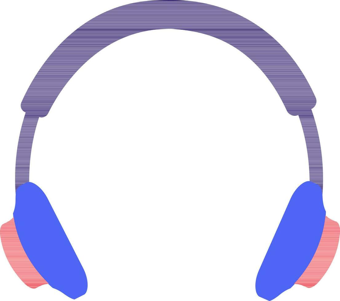 koptelefoon icoon of symbool in Purper en blauw kleur. vector