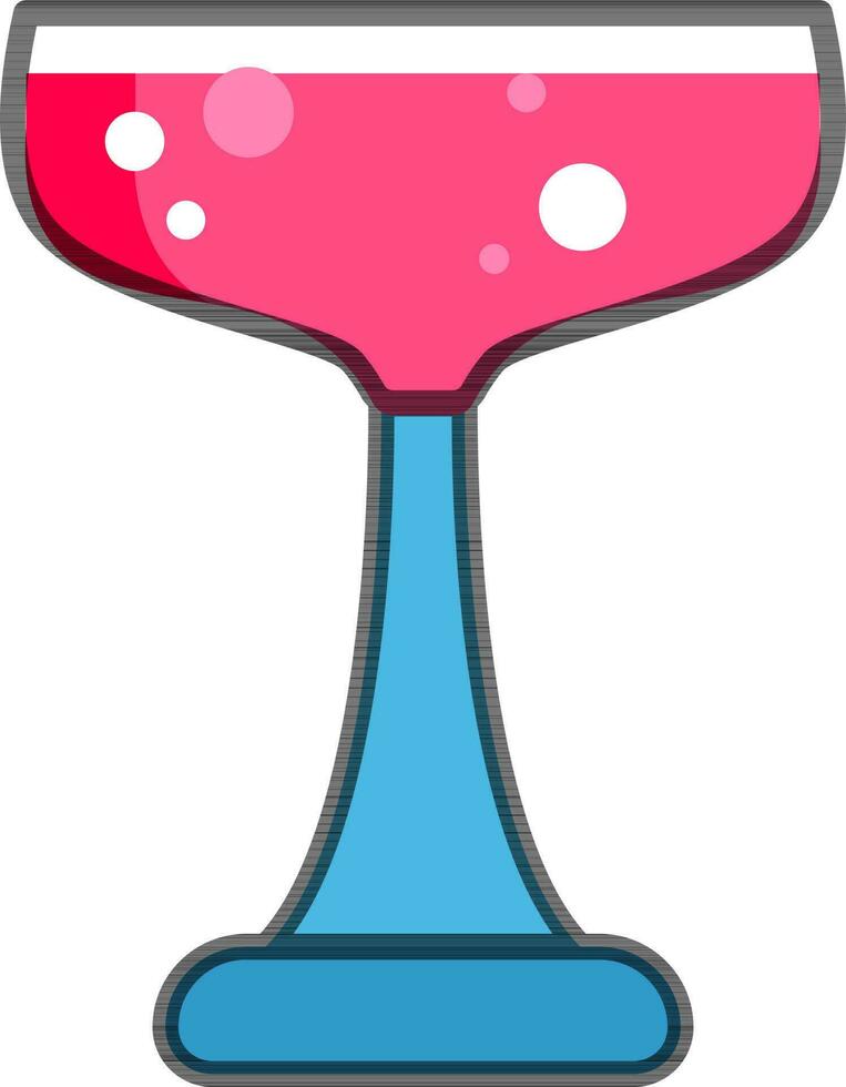 drinken glas icoon in rood en blauw kleur. vector