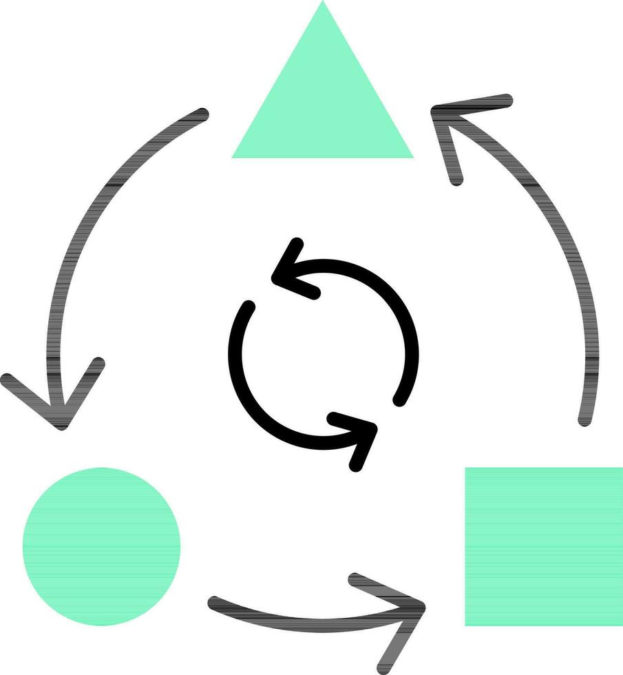 vector illustratie van vormen uitwisseling verscheidenheid pijl icoon.