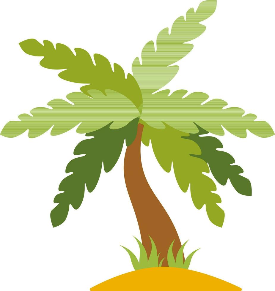 palm boom icoon in groen en bruin kleur. vector