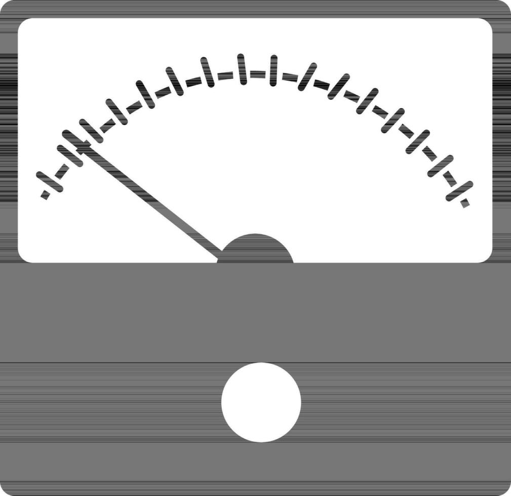 snelheidsmeter in zwart en wit kleur. vector