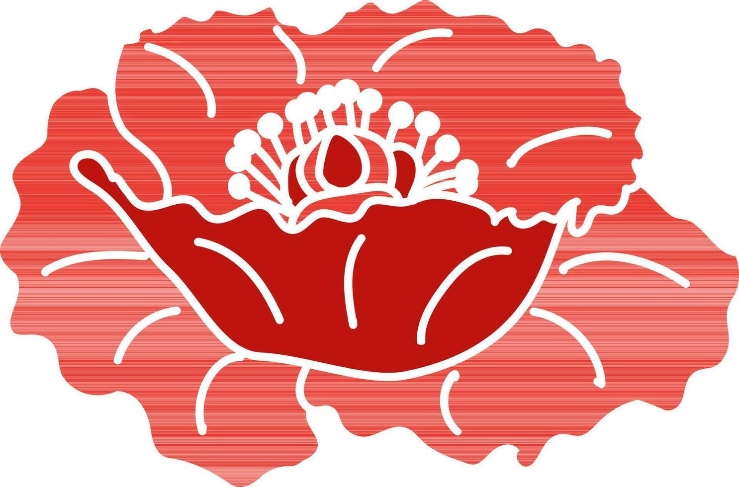 illustratie van perzik kleur bloem. vector