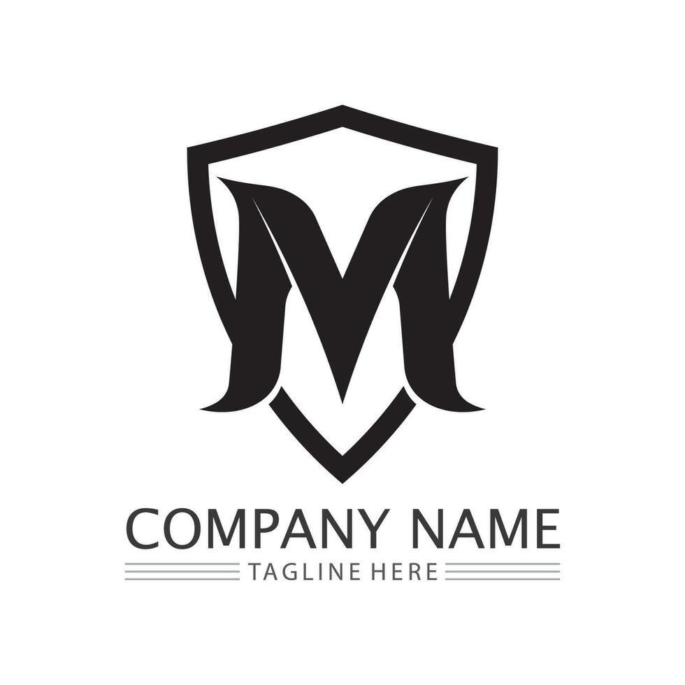 m brief logo ontwerp vector identiteit icoon teken