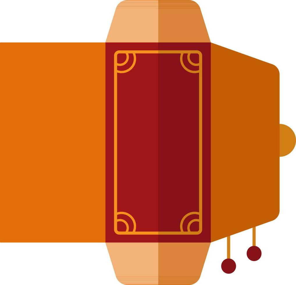 rood en oranje envelop in vlak stijl. vector