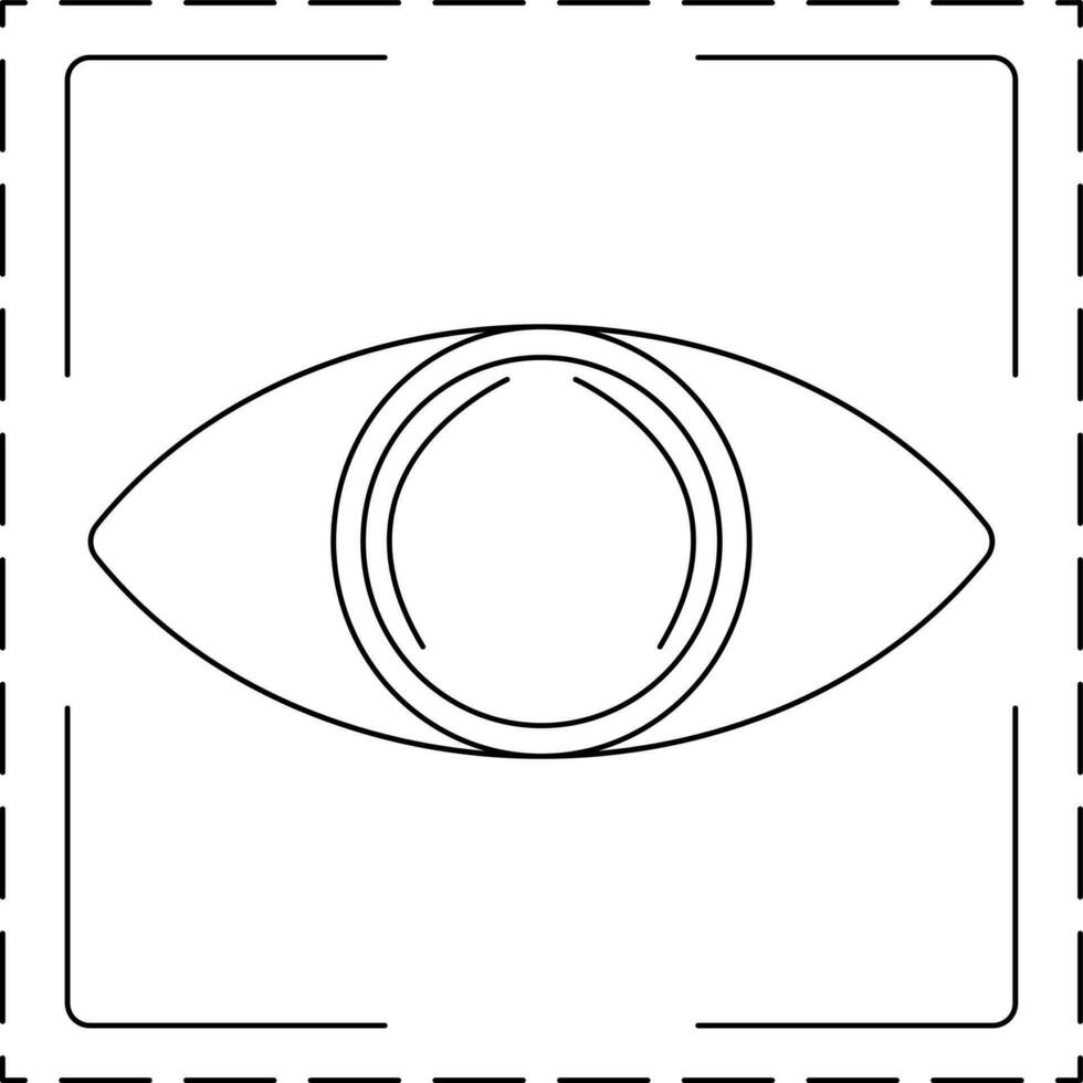 zwart lijn kunst oog lens. vector