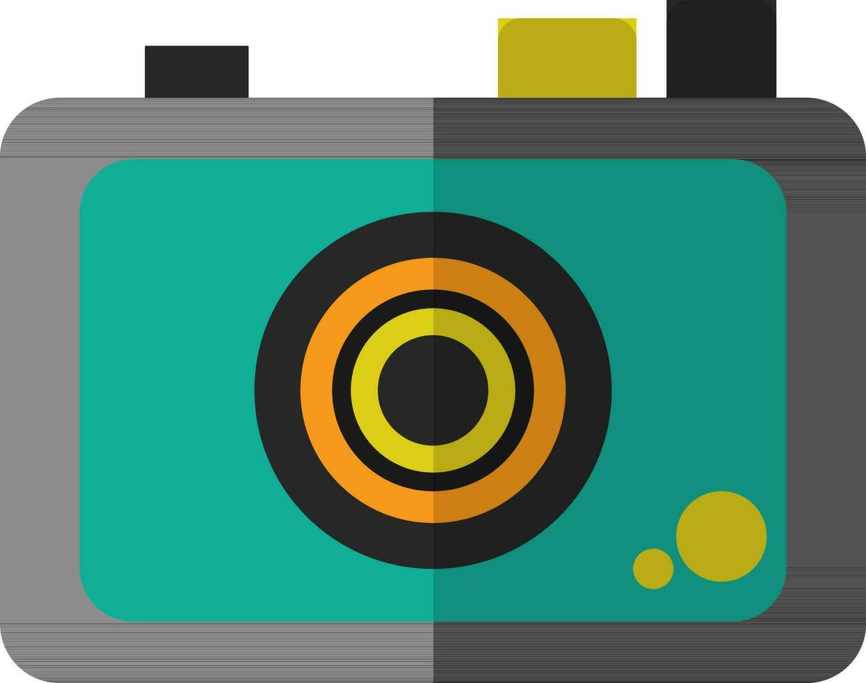 illustratie van een camera in grijs en blauw kleur. vector