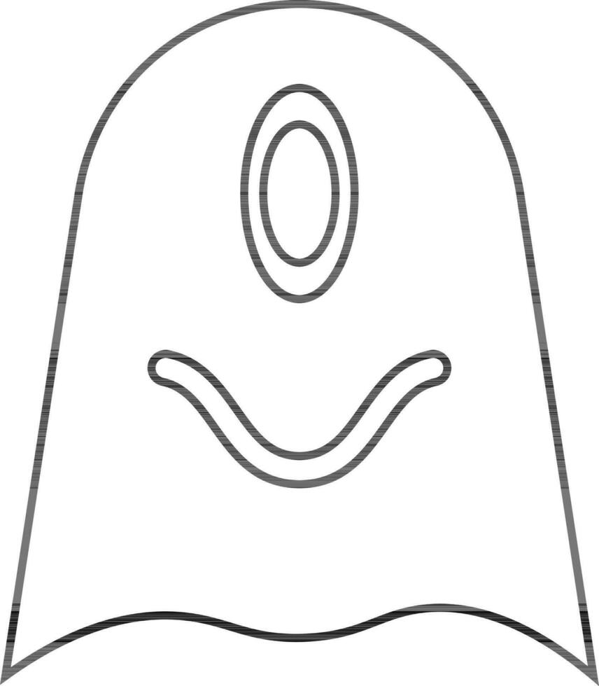 zwart lijn kunst illustratie van een gezicht masker. vector