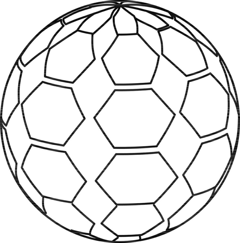 illustratie van bal icoon voor Amerikaans voetbal spel in beroerte stijl. vector
