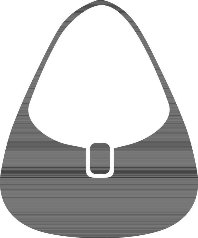 vlak illustratie van een zwart hand- tas. vector