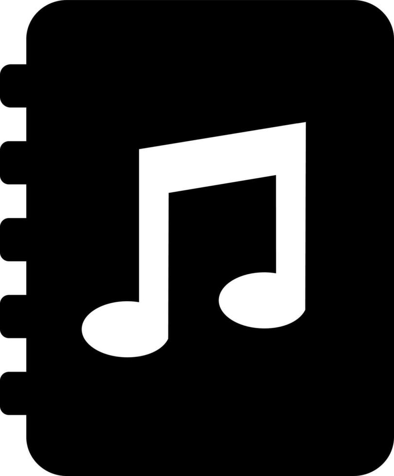 spiraal notitieboekje met muziek- Notitie icoon. vector
