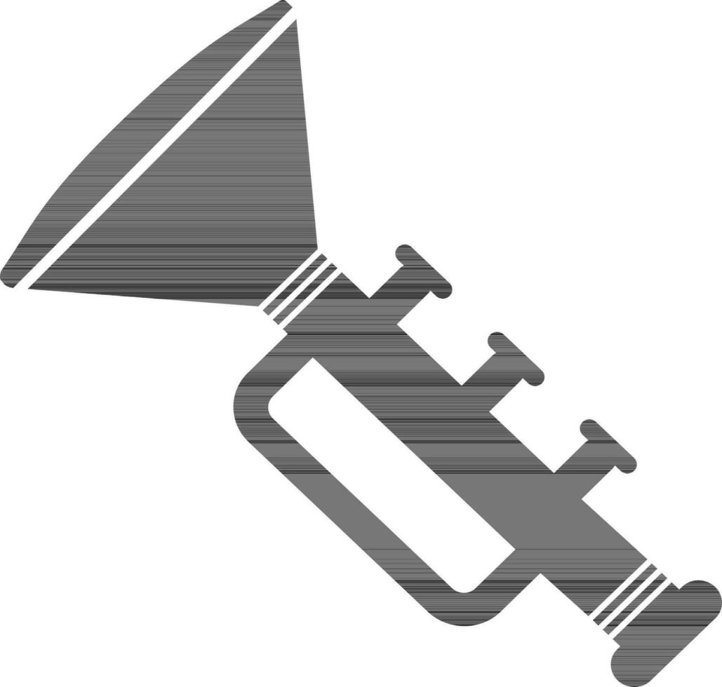 trompet glyph icoon in vlak stijl. vector