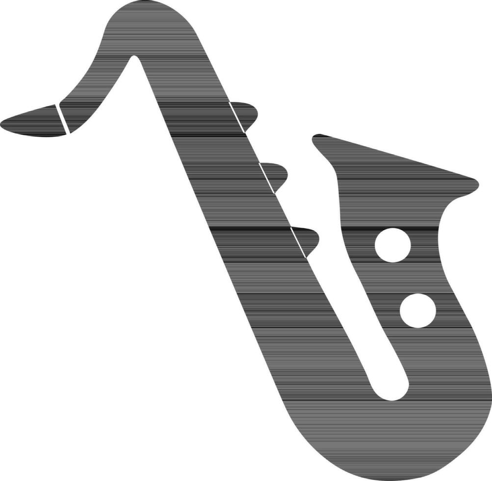 saxofoon musical instrument glyph icoon. vector