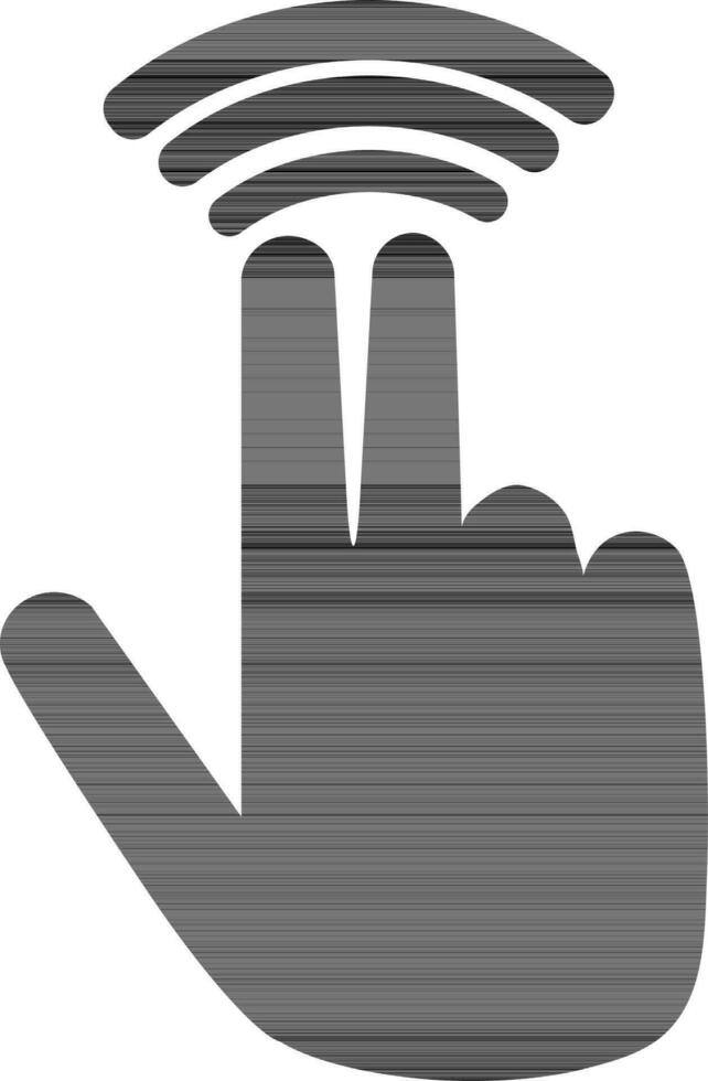 vector teken of symbool van gebaar hand.