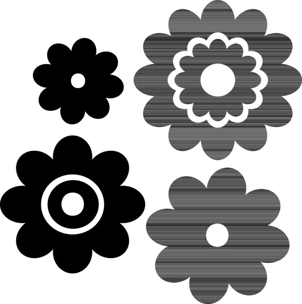 vlak stijl illustratie van bloemen icoon. vector