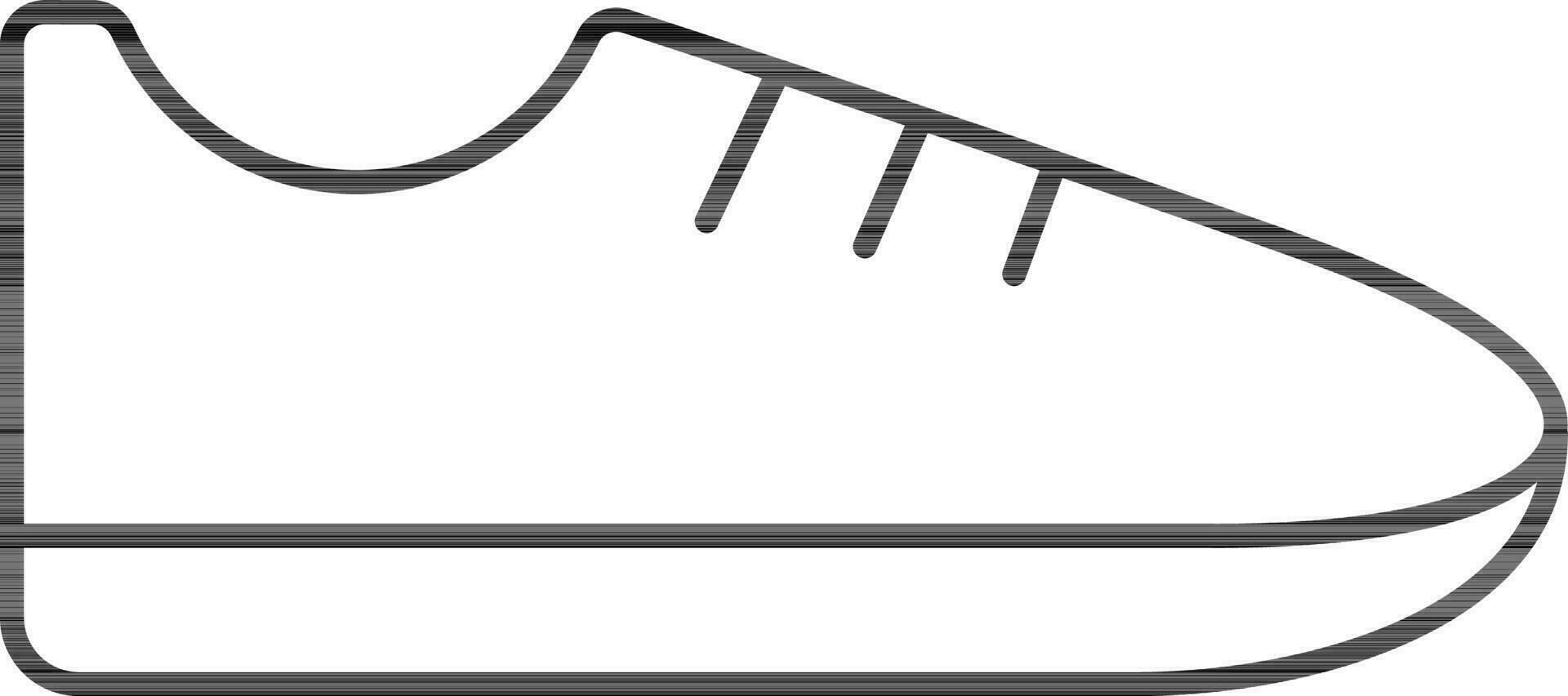zwart lijn kunst illustratie van schoenen icoon. vector