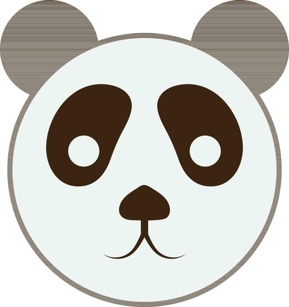 schattig panda beer gezicht icoon in geïsoleerd. vector