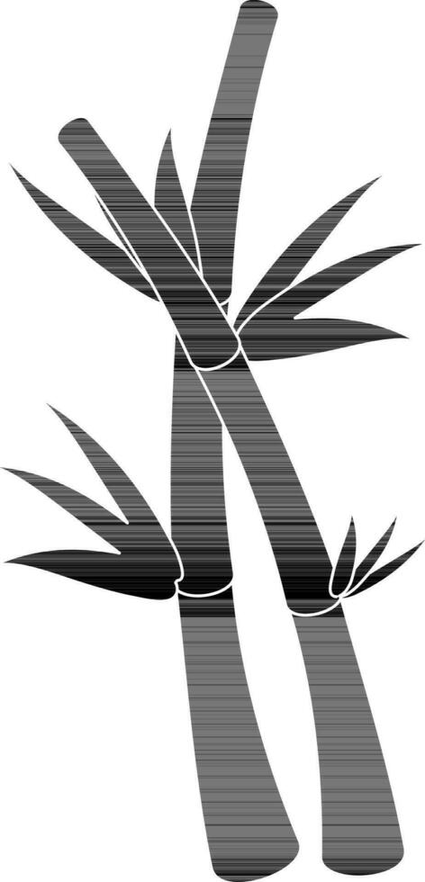 bamboe icoon met blad in glyph stijl. vector