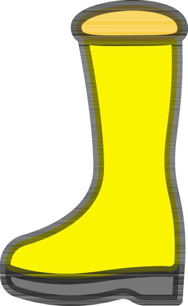 geïsoleerd lang bagageruimte icoon in geel kleur. vector
