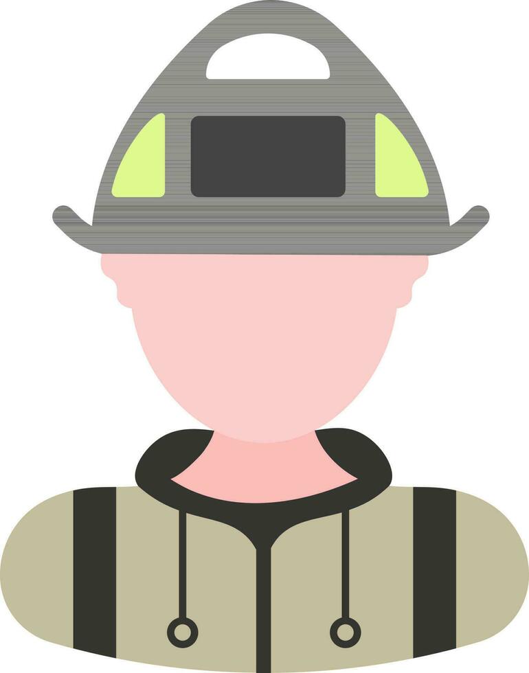 vector illustratie van gezichtsloos brandweerman.