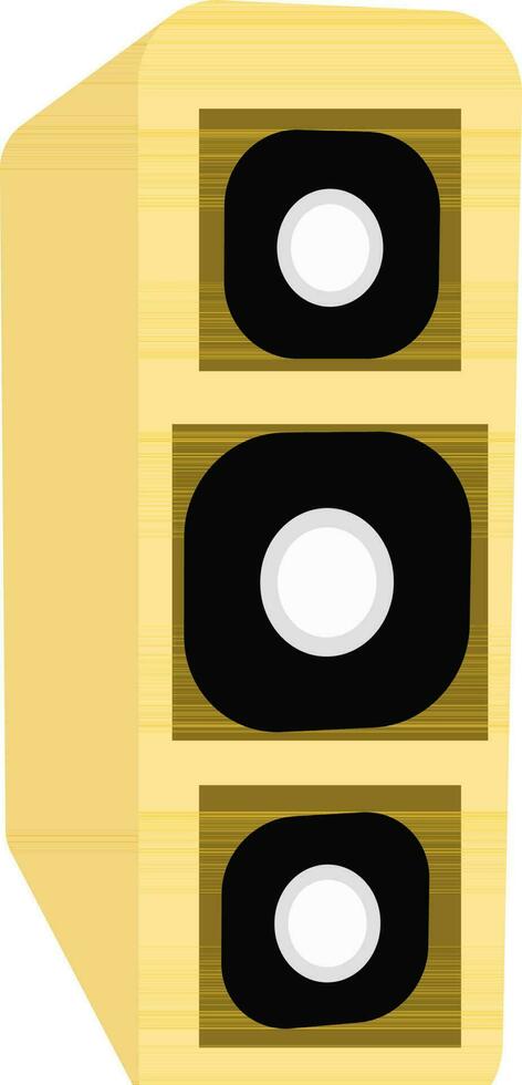 3d geel audio spreker ontwerp. vector
