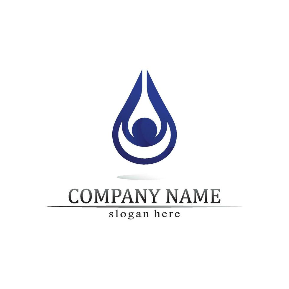 waterdruppel logo sjabloon vector