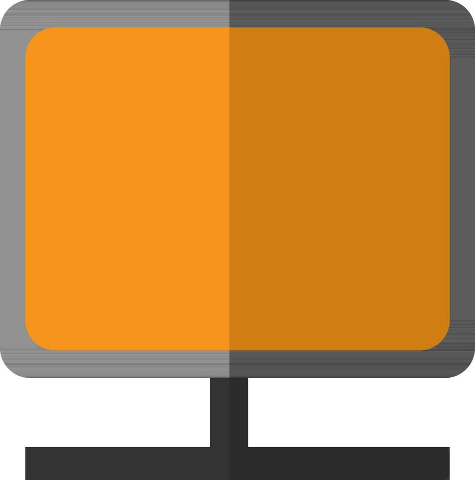 computer scherm in oranje en zwart kleur. vector