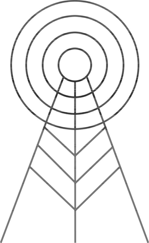 antenne in zwart lijn kunst. vector