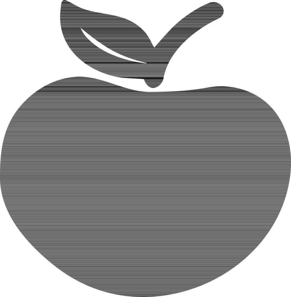 zwart illustratie van een appel, teken of symbool. vector